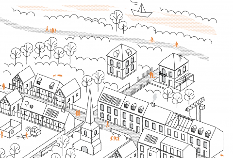 Ortsbildskizze | Grafik: Büro für Baukulturerbe